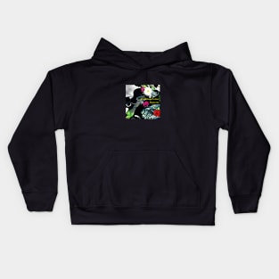 Hysteria-inspired colorful Guitar and Roses designer Kids Hoodie